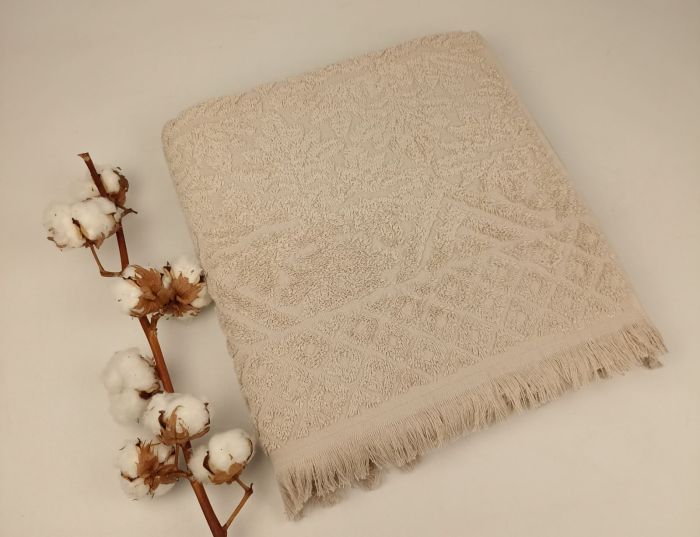 Рушник Philippus Delux Cotton 70х140 Puket Бежевий (Е949)