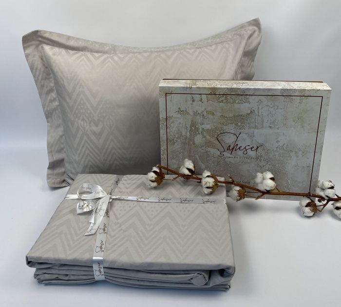 Постільна білизна Saheser Jacquard Vip Satin 200X220 Golden Gri