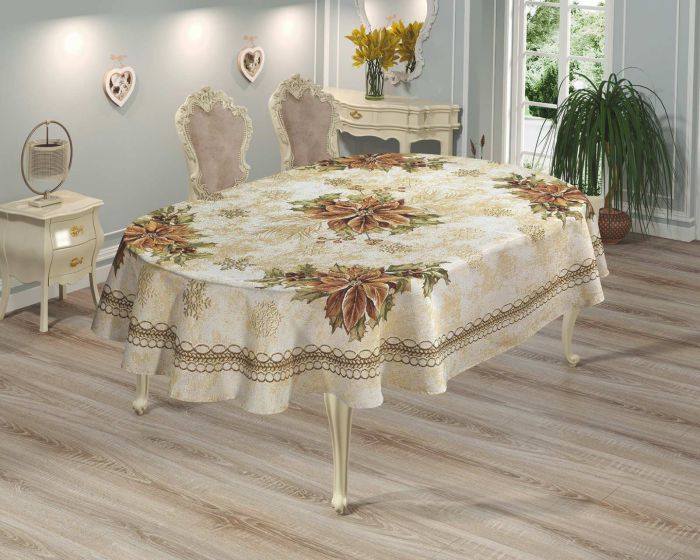Скатертина Sagol новорічна 160х350 ovale ST-161 Sari
