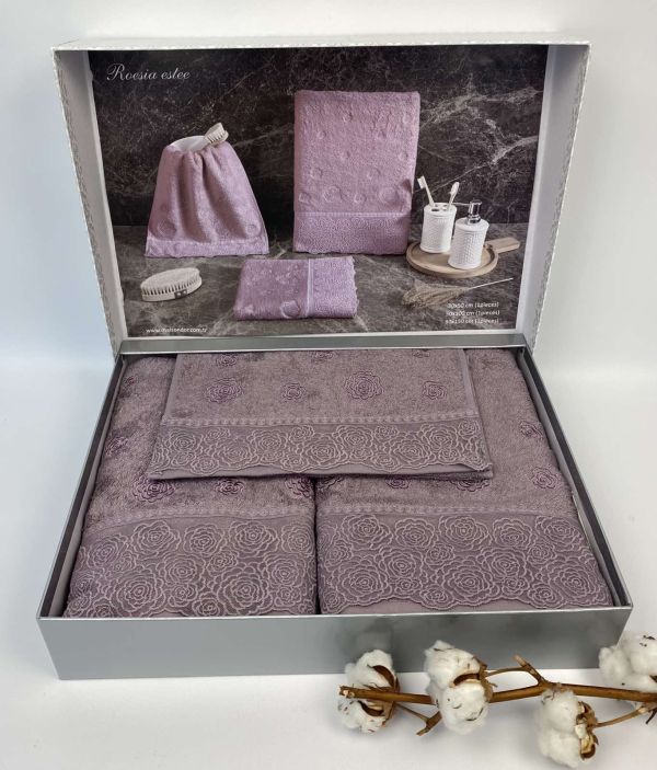 Рушники Maison D'or 3шт Roesia Este Lilac