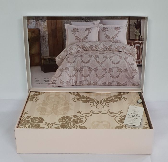 Постільна білизна Maison D'or сатин 200х220 Desire Beige