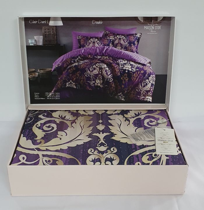 Постільна білизна Maison D'or сатин 200х220 Clair Dark Lilac