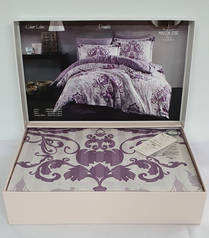 Постільна білизна Maison D'or сатин 200х220 Clair Lilac