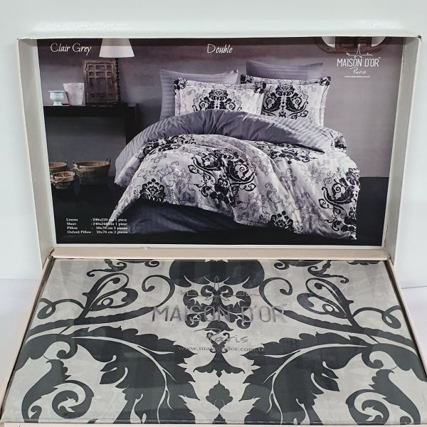 Постільна білизна Maison D'or сатин 200х220 Clair Grey