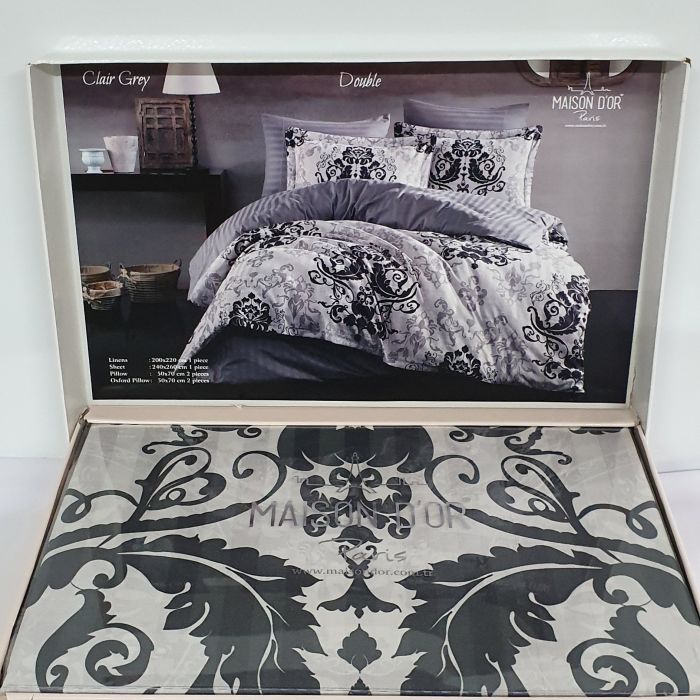 Постільна білизна Maison D'or сатин 200х220 Clair Grey