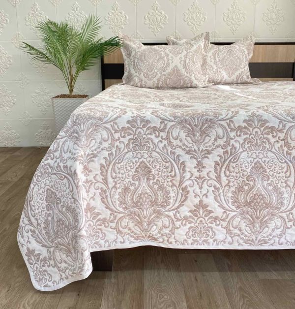 Покривало Moda Box 240х260 з наволочками Sara A.Kahve