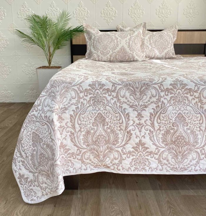 Покривало Moda Box 240х260 з наволочками Sara A.Kahve