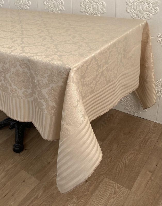 Скатертина тефлонова Masali 160x350 Jumbo-2 Cappucino PVS