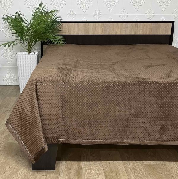 Покривало велюрове квадрат Model-8 160x220 Brown (1224)