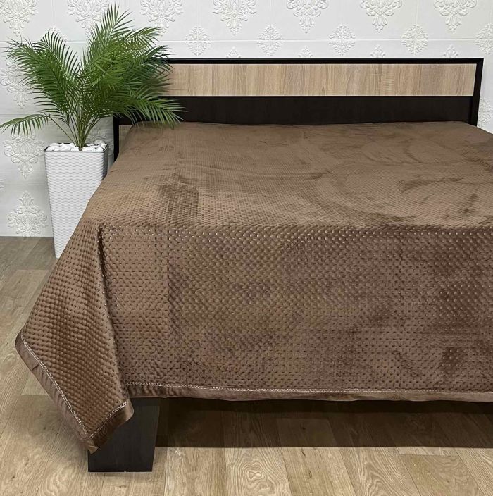 Покривало велюрове квадрат Model-8 160x220 Brown (1224)