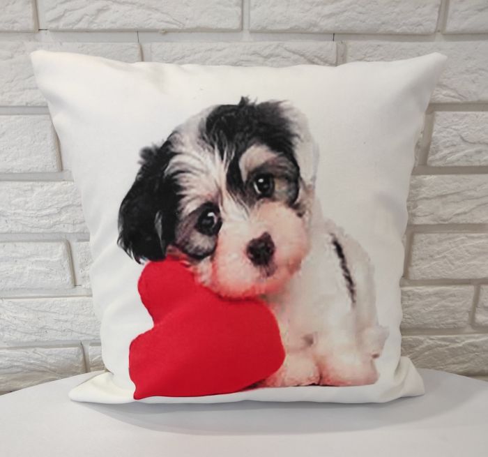 Наволочка декоративна  DOG WITH HEART 40*40