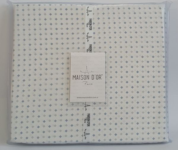 Простирадло 240х285 ранфорс Deluxe Maison Dor Damien Blue