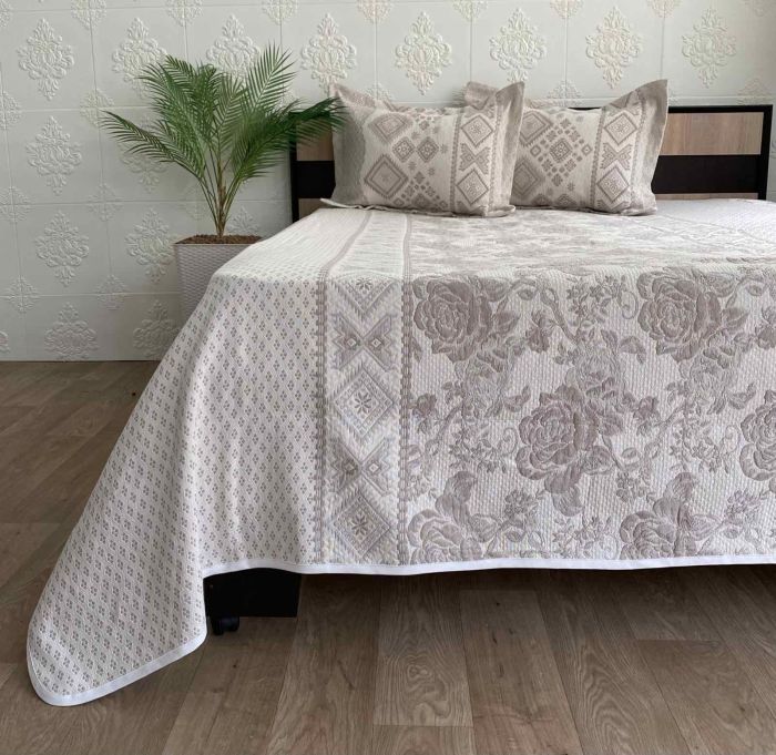 Покривало Moda Box 240х260 з наволочками Camze Kahve