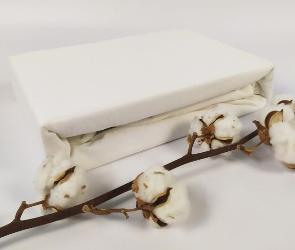 Простирадло Home Line 140x200 на резинці трикотаж Cream