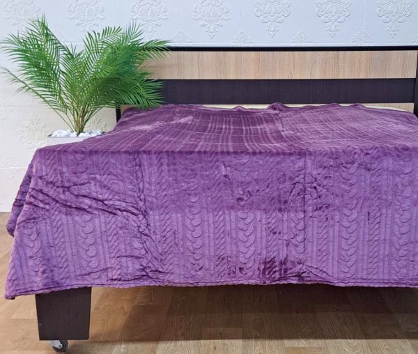 Покривало велюр без упаковки 150х200 Purple (1183)