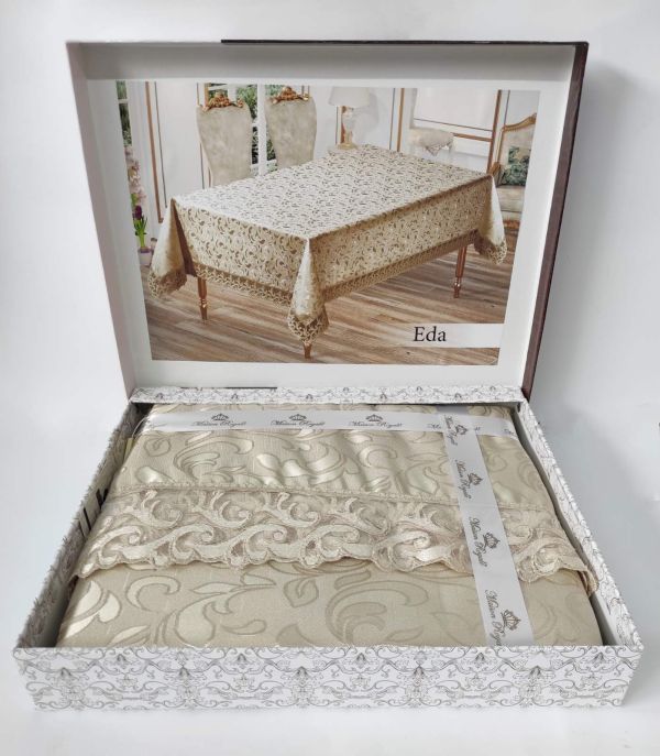 Скатертина Maison Royale 140x180 ovale Eda Cappucino
