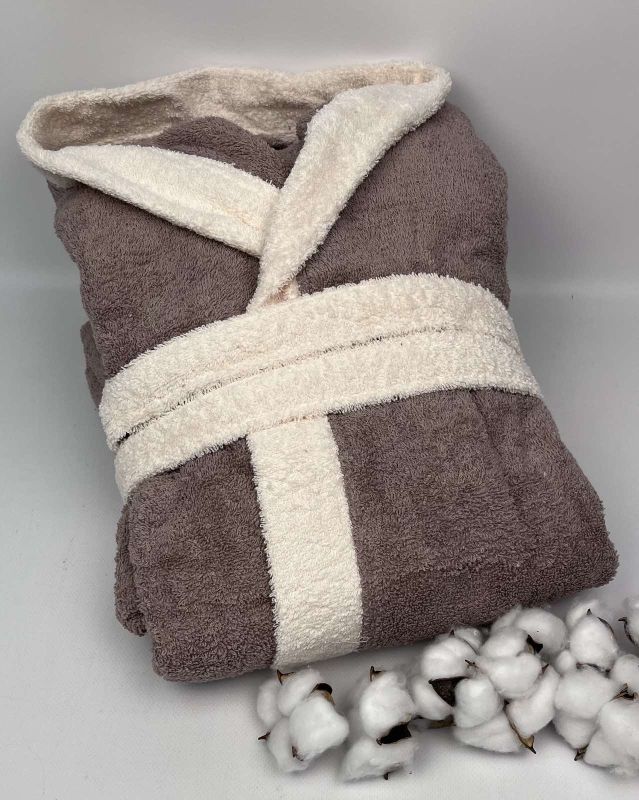 Халат Cottonize cod800 Brown-White 6XL