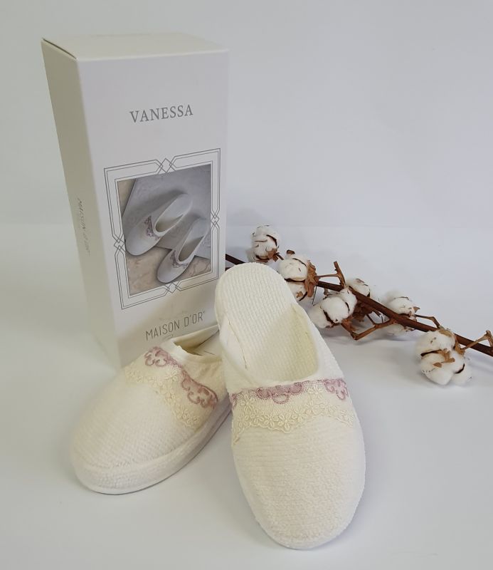 Тапочки Maison D'or Vanessa Ecru Lilac