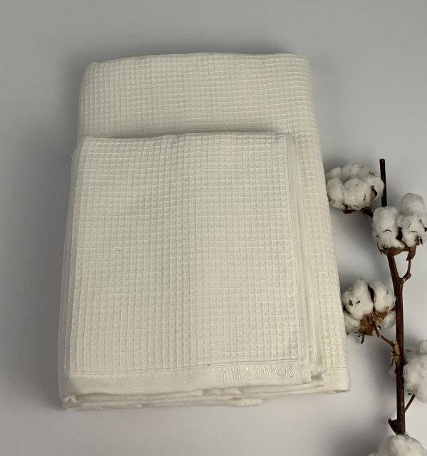 Набір рушників Philippus Platinum Cotton 2 шт Ekvador Молочний(ЕА109)
