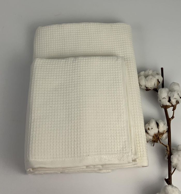 Набір рушників Philippus Platinum Cotton 2 шт Ekvador Молочний(ЕА109)