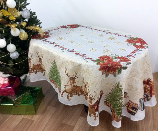 Скатертина Sagol новорічна 160х220 ovale ST-165