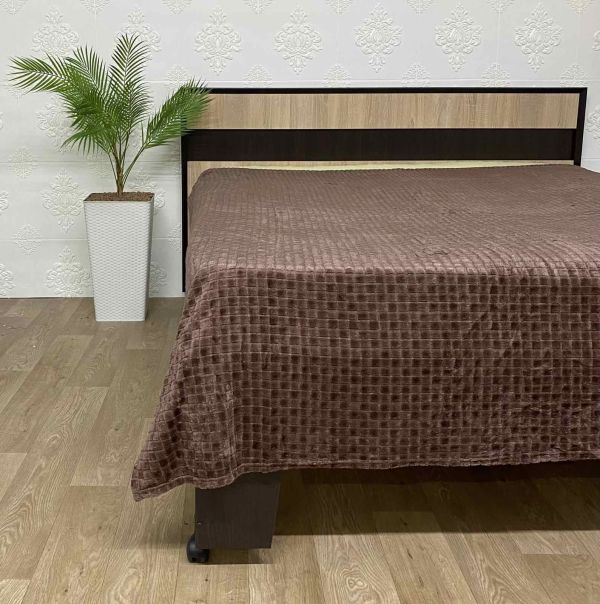 Покривало велюр євро (1214) 150х200 Chocolate