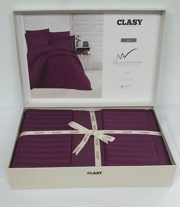 Постільна білизна CLASY страйп-сатин 200x220 см Mor