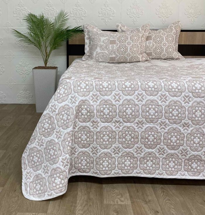 Покривало Moda Box 240х260 з наволочками Eda A.Kahve