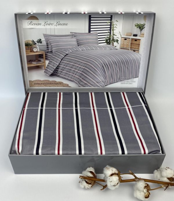 Постільна білизна Maison D'or сатин 200х220 Revan Loire Linens Grey