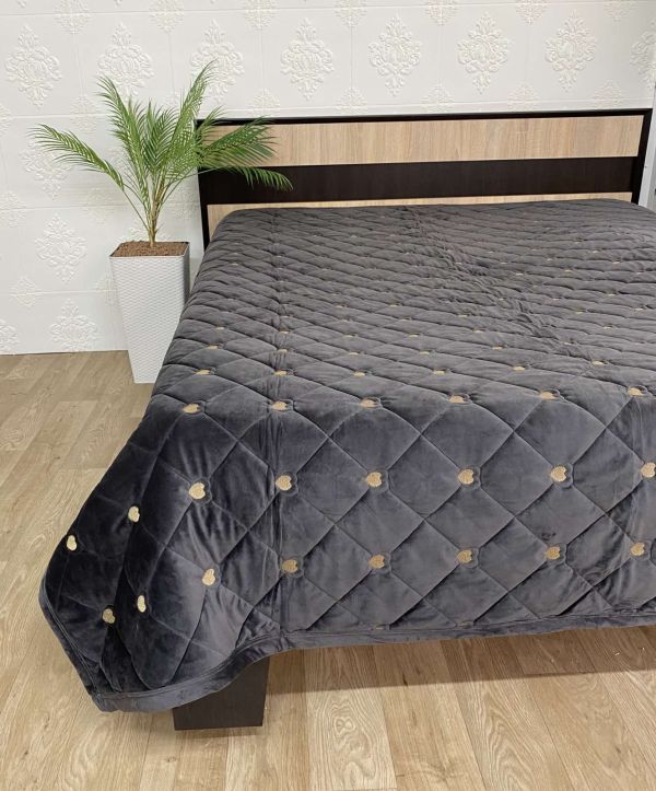 Покривало велюрове Model-13 (1294) 220х240 Anthracite