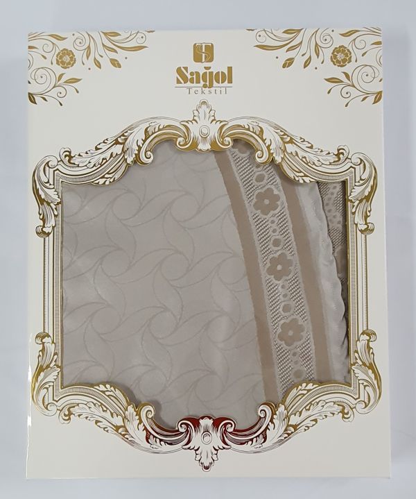Скатертина Sagol тефлон 160x300 ovale St-052 Cappucino в коробці *