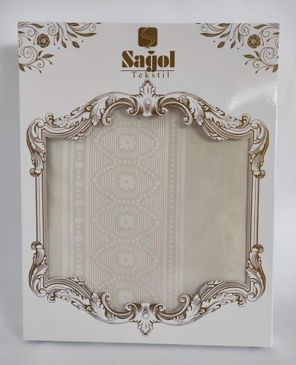 Скатертина Sagol тефлон 110x160 St-052 Cream в коробці *