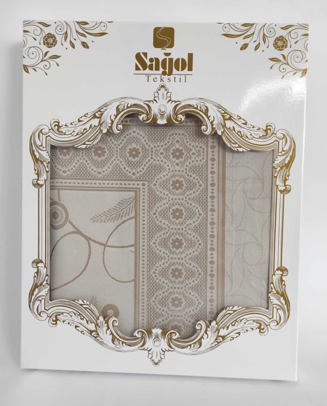 Скатертина Sagol тефлон 160x220 St-052 Cappucino в коробці *