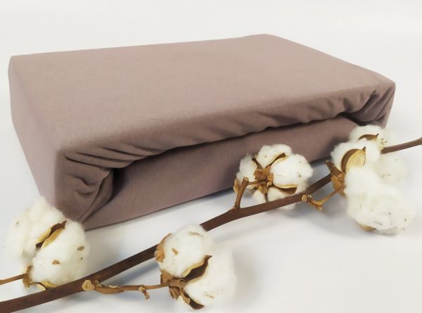 Простирадло Home Line 180x200 на резинці трикотаж Mokko