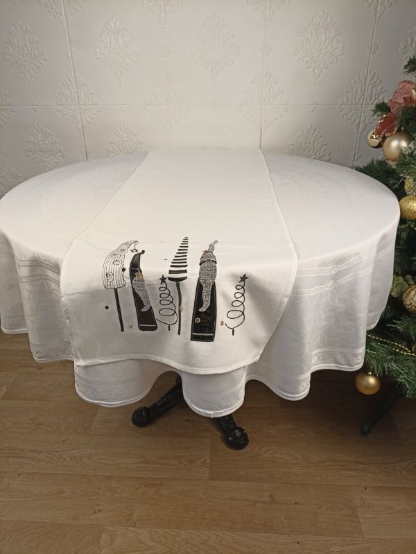 Доріжка новорічна 40х150 код RXH21048A White