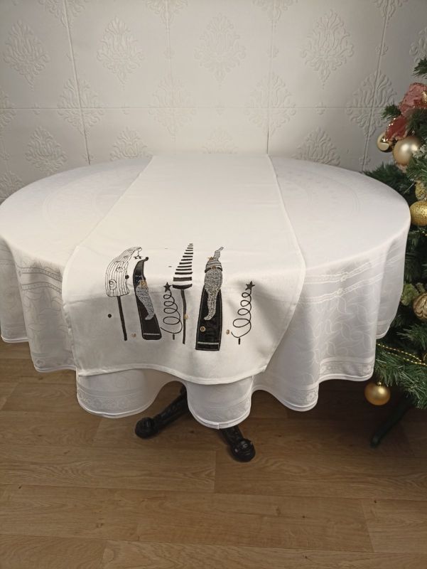 Доріжка новорічна 40х150 код RXH21048A White