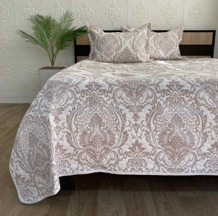 Покривало Moda Box 240x260 з наволочками Sara Kahve