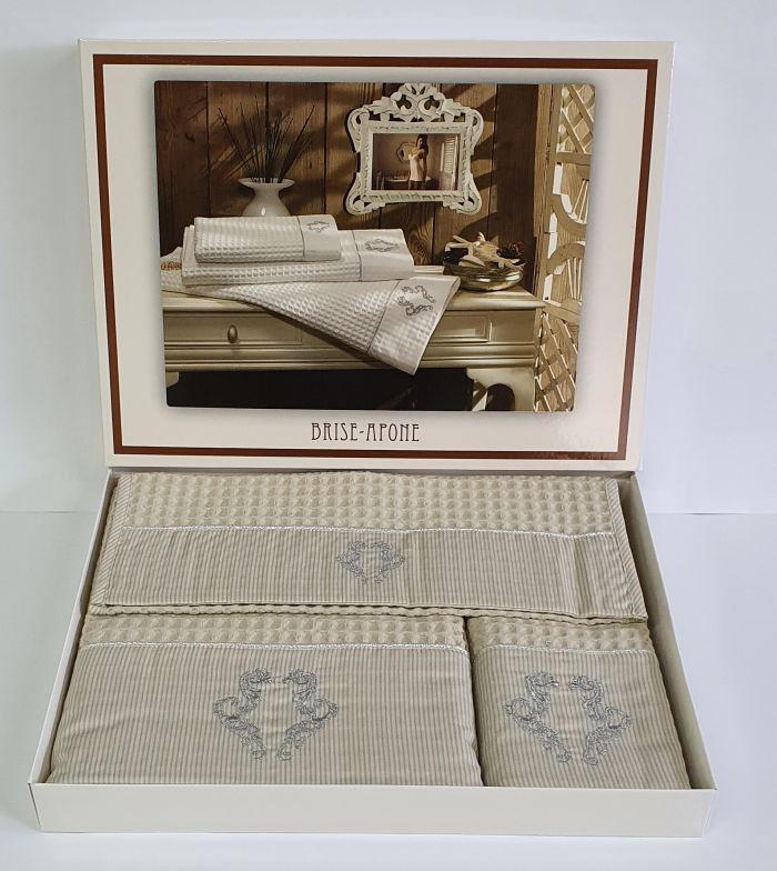 Рушники Maison D'or 3шт Brise Apone Beige