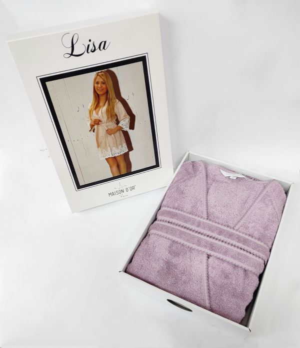 Халат жіночий Maison D'or Lisa Dark Lilac M