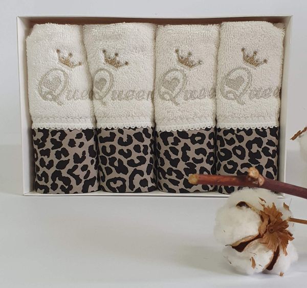 Рушники Maison D'or 4шт Queen 30x50 Ecru - Brown