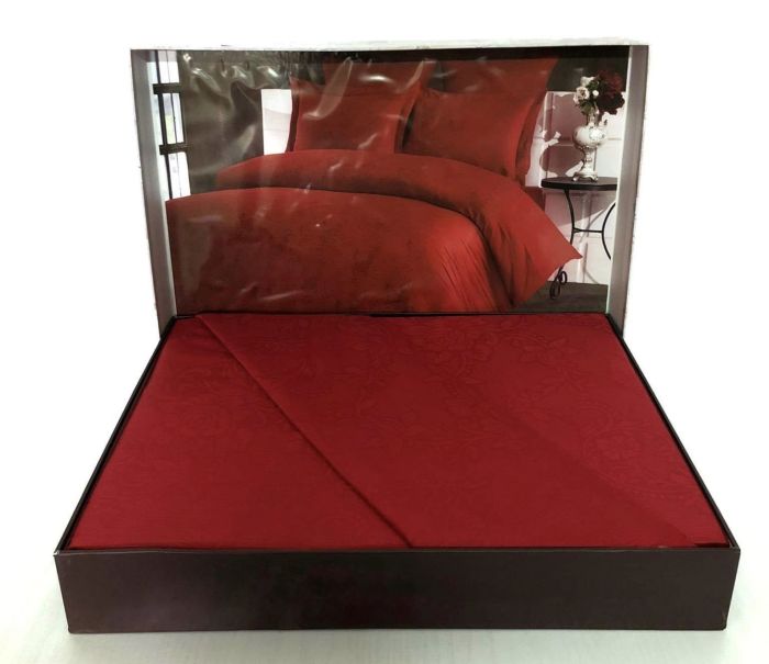 Постільна білизна Saheser Jacquard Vip Satin 200X220 Rosella Gul/Kirmizi