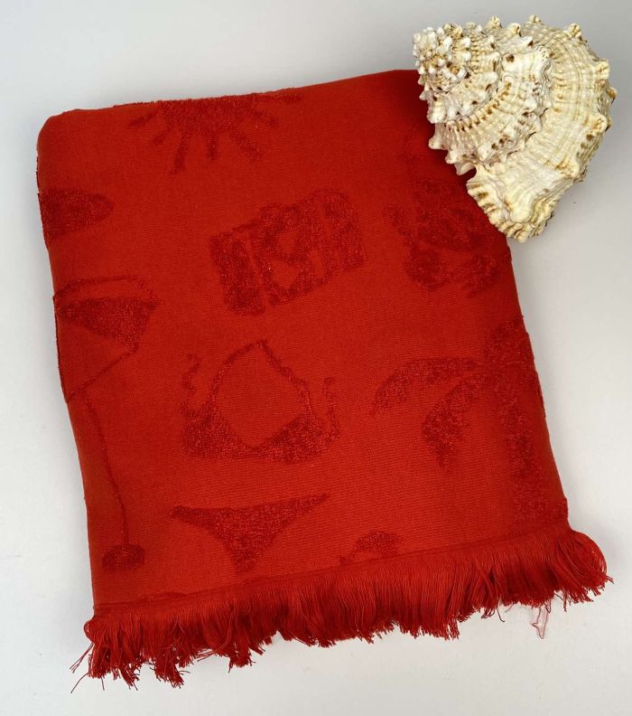 Пляжний рушник Maison D'or Miami 100x200 Red