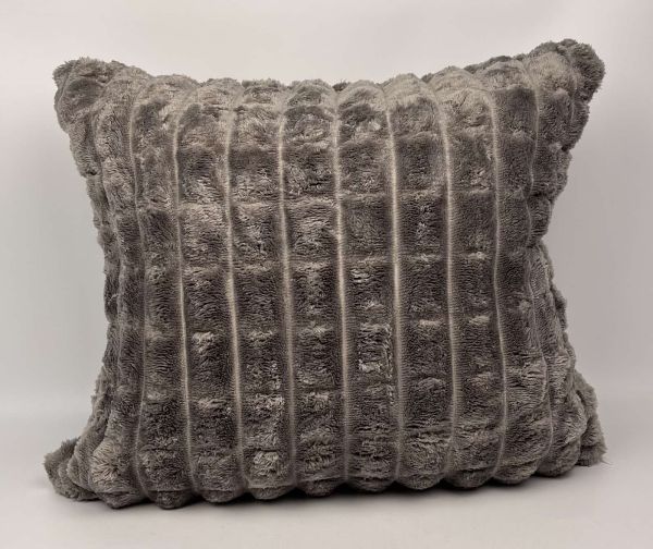 Наволочка велюрова "Клітка" 50x50 Grey