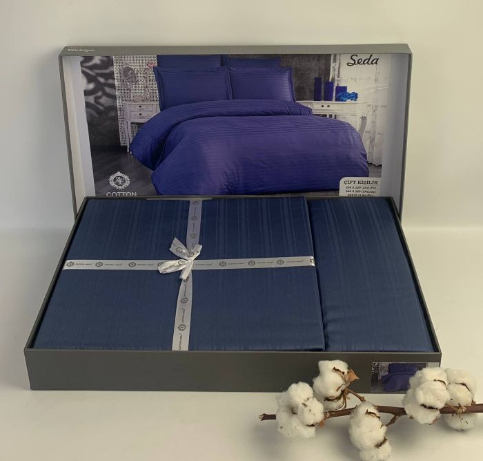 Постільна білизна AE сатин 200x220 см Seda Indigo