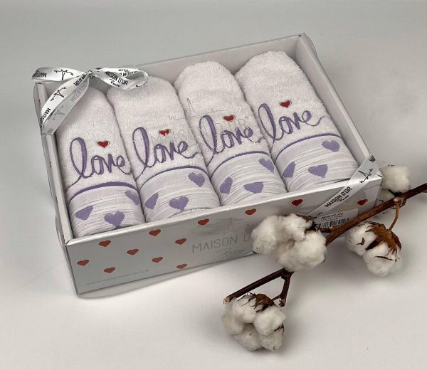 Рушники Maison D'or 4шт Maylin Lilac