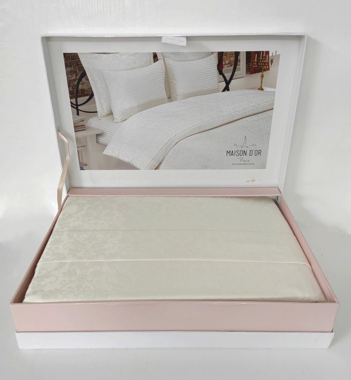 Постільна білизна Maison D'or сатин бамбук 200х220 Pearl Linens Ecru