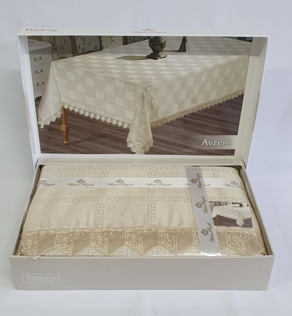 Скатертина Maison Royale 160x220 Avzem Cappucino