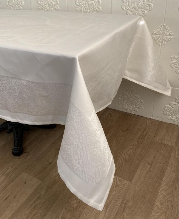 Скатертина Masali тефлон 160x220 Model 508 Cream - уцінений товар