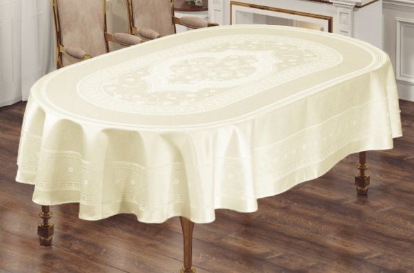 Скатертина Sagol тефлон 160x400 ovale St-052 Cream