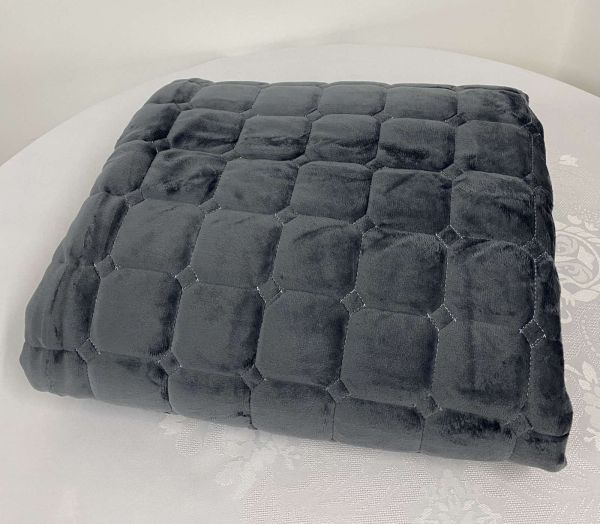 Покривало велюрове Model-9 160x230 Anthracite